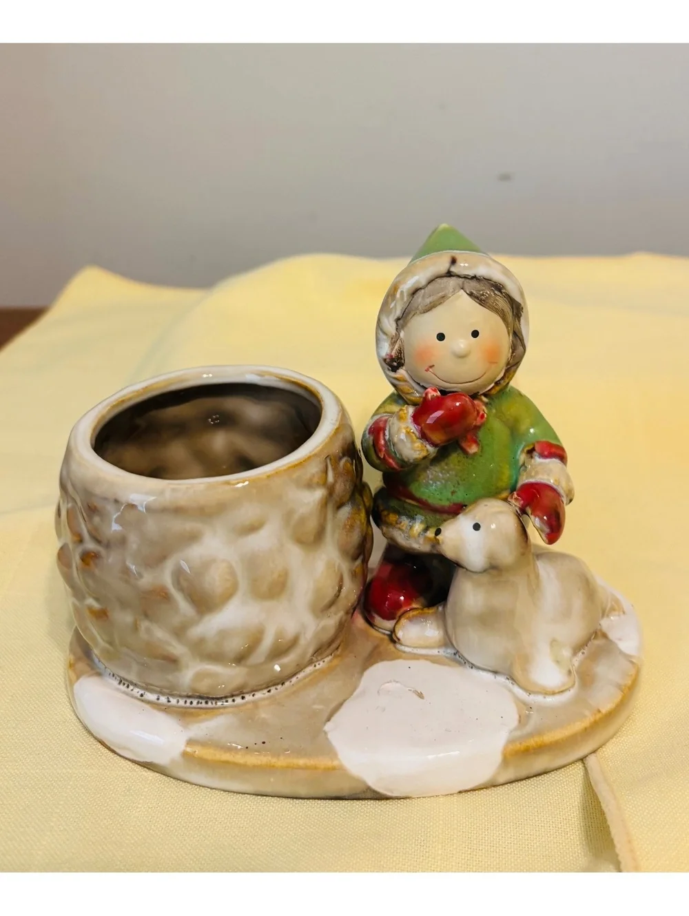 2003 Retired 3 Ceramic Candle Holder Designer Ronnie Walker Penguin Eskimo Seal